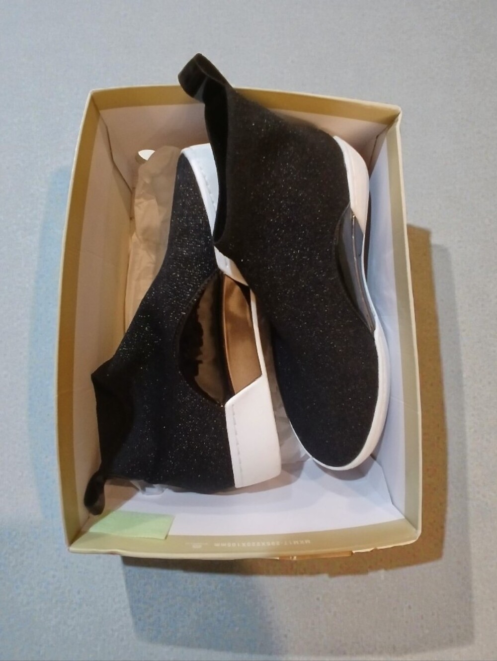 Michael Kors Grover Slip On Metallic Stretch Fabric Booties In Gunmetal Size 8M - Picture 7 of 7
